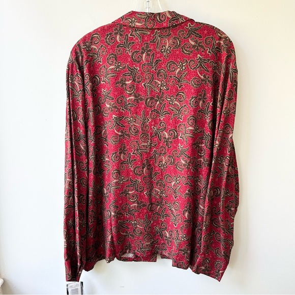 NWT Vintage Sag Harbor rayon 2pc skirt set with long sleeved shirt & maxi skirt - Picture 10 of 16